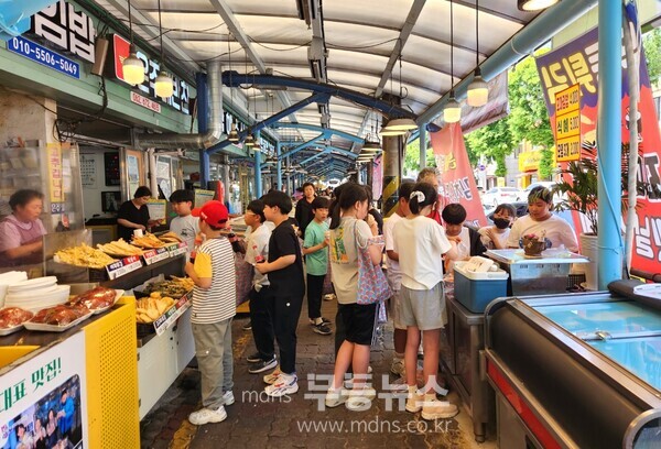 무등시장 장바구니 체험 사진