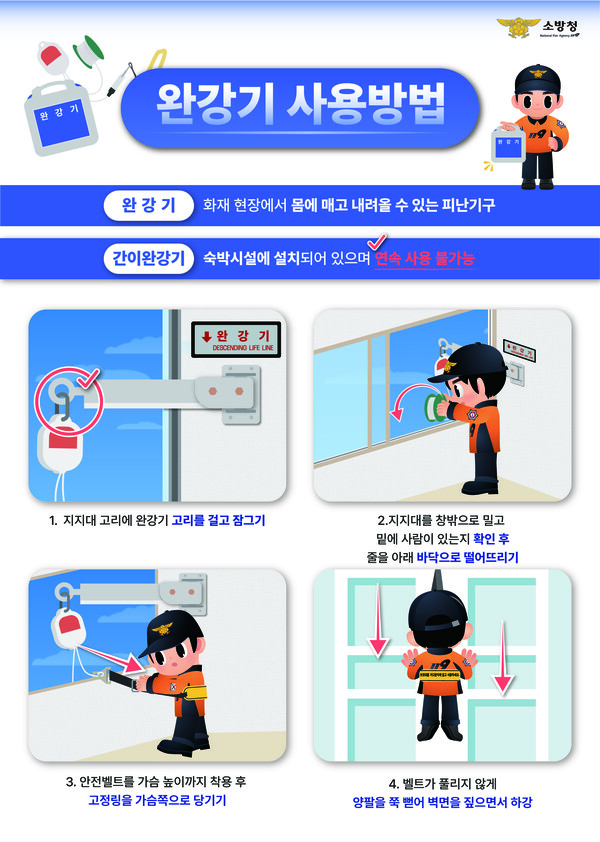 완강기 사용법 홍보