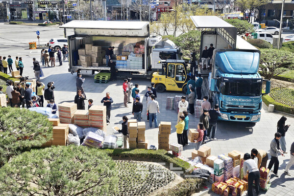 북구, ‘경남 산청․하동’에 ‘십시일반’ ‘구호물품’ 지원/북구청 제공