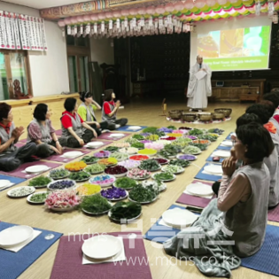 꽃 명상 프로그램 진행 모습/화순군 제공