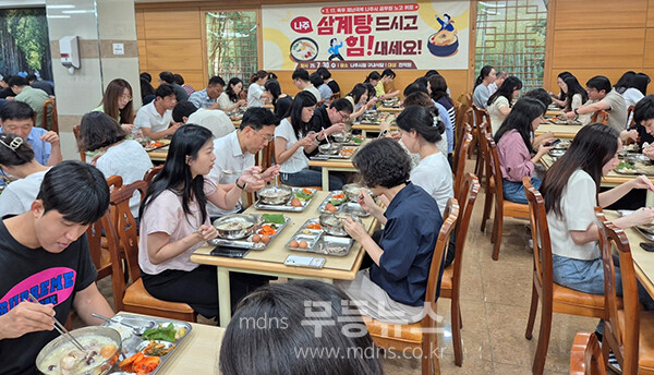 대한양계협회 나주시지부가 재난 대응에 헌신한 공직자들을 위해 삼계닭 400마리를 후원했다. (사진제공-나주시)