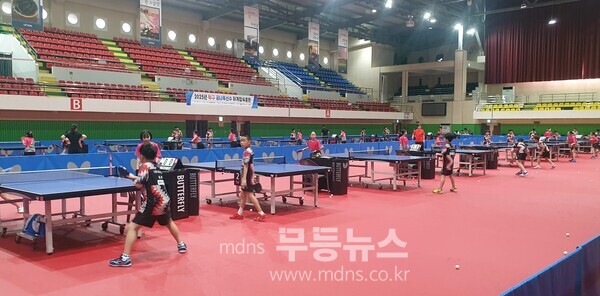 대한탁구협회 꿈나무 선수단,  장흥 전지훈련 /장흥군 제공