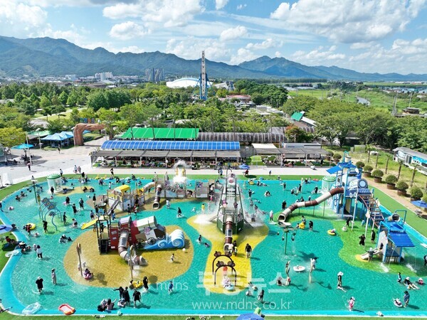 곡성 섬진강기차마을 물놀이장 전경