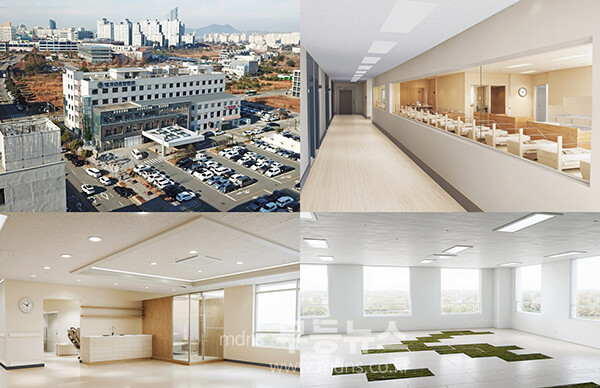 나주시가 전면 리모델링과 보강 공사를 거쳐 오는 2026년 2월 나주 공공산후조리원을 개원한다. 사진은 나주 공공산후조리원 전경 및 조감도. (사진 제공-나주시)