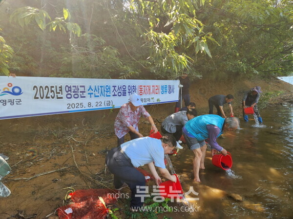 영광군, 내수면 수산종자 방류