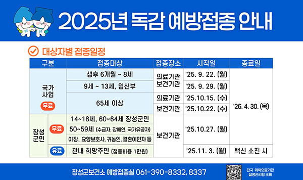 독감 예방 접종 포스터