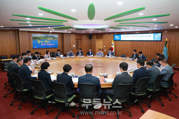 화순군 2026년도 신규시책 발굴 보고회 모습.