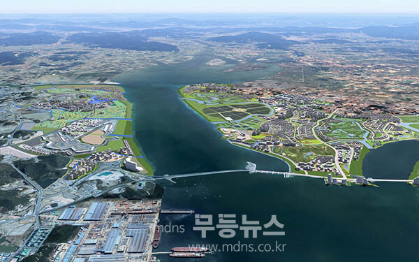 해남 산이 부동지구 재생에너지 집적화단지 민관협의회’발족식 /  솔라시도 기업도시 조감도(해남군 제공)