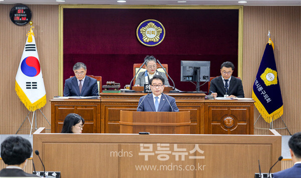 5분 발언을 하고 있는 박종균 광주 동구의원 (동구의회 제공)