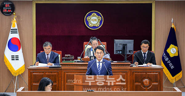 5분발언을 하고 있는 김재식 동구의회 의원 (동구의회 제공)