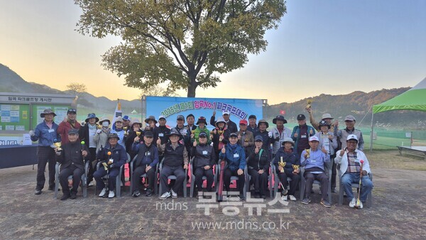 임곡동이 주최하고 임곡No.1파크골프추진위원회과 주관하는 임곡No.1파크골프대회가 지난 3일 임곡파크골프장에서 열렸다./광산구 제공