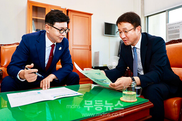 국회를 방문 국비확보활동을 전개하고 있는 김철우 보성군수 (보성군 제공)