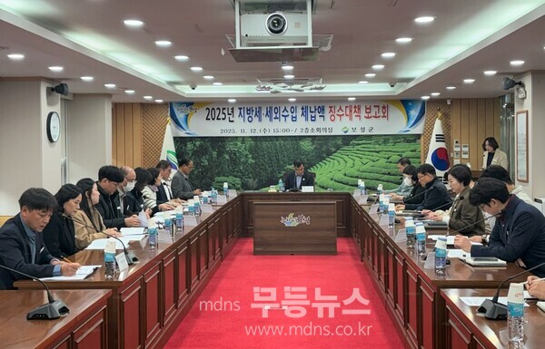 보성군은 지난 12일 군청 소회의실에서 서형빈 부군수 주재로 ‘2025년 세외수입·지방세 체납액 징수대책 보고회’를 개최했다./보성군 제공