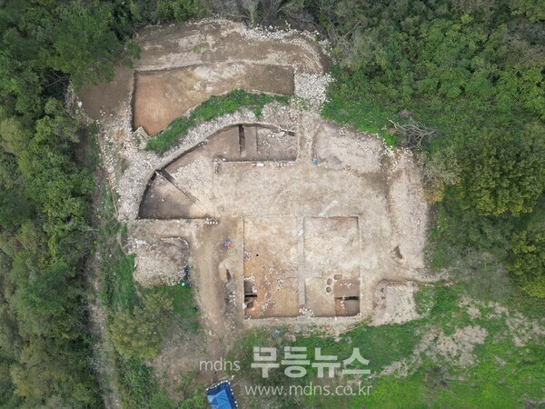 무안 봉대산성 발굴 조사 현장 전경