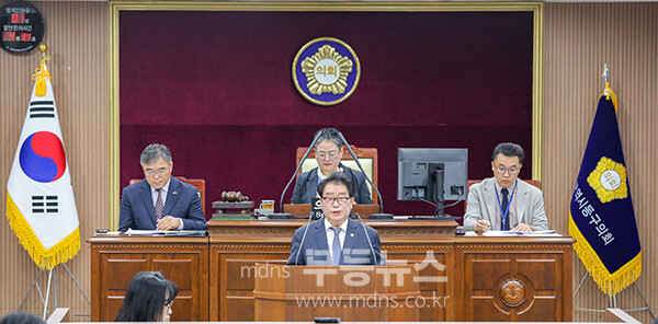 5분발언을 하고 있는 박종균광주 동구의원 (동구의회 제공)